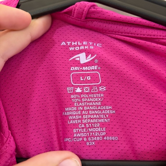 Athletic Works Magenta Activewear Top - Picture 2 of 5